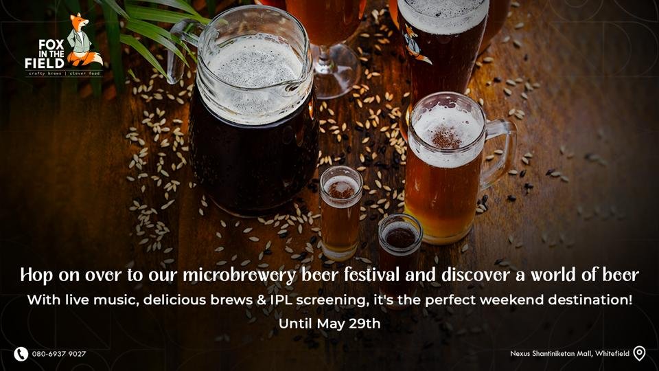 Best Microbrewery in Bangalore, Fox in the Field, Hosts Epic Beer Festival with Brewer Nathan Ross